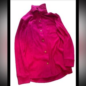 Like Love button down magenta dress shirt size small